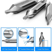 21 Pcs Center Drill Bits Set 60-Degree Angle Center Drill Bits Kit Countersink Tools for Lathe Metalworking