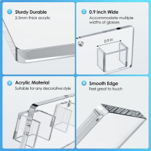 Sunglasses Organizer 2 Pack, Wall Glasses Holder, Acrylic Sunglasses Display, for Office & Home Decor, Unique Gifts