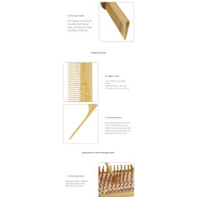 6PC/Set Wood Comb Healthy Paddle Cushion Hair Loss Massage Brush Hairbrush Comb Scalp Hair Care Healthy Bamboo Comb