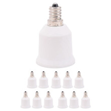 Pacote com 48 Adaptadores E12 para E26 Soquete de Luz E12 para Base Média E26 E27 Conversor Soquete de Luz Adaptador Soquete de Lustre