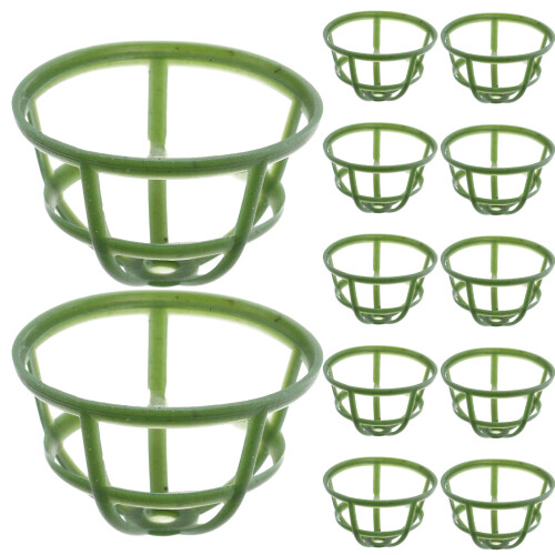 400Pcs Green Plastic Half Ball Flower Holders for DIY Use 2