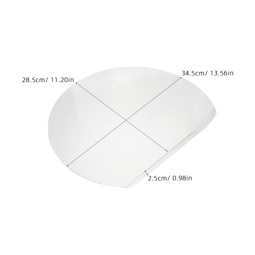 Transparent Acrylic Cutting Board with Lip Non-Slip Kitchen Prep 1