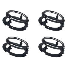 4pcs 5.75 Inch Black Car Motorcycles Headlight Round Mounting Bracket Suitable for Touring Softail