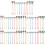 60Pcs Personalized Music Note Pencils Assorted Color for Study Use 6
