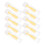 24Pcs Portable Yellow Silicone Contacts Lens Tools Small Size 2