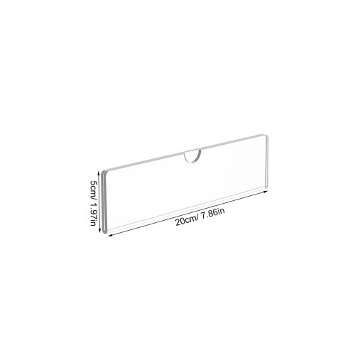 5Pcs Wall Mount Acrylic Name Plate Holders Clear Transparent Frames 1