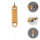 2Pcs Convenient Brown Sim Removal Tool Metal Ejector Pins 11