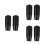 6Pcs Black Plastic Fireplace Handle Sleeve Oven Door Grip 6