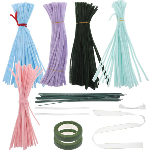 3Sets Assorted Color Chenille Stems Soft Pipe Cleaners for DIY Crafts 1