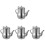 4Pcs Stainless Steel Oil Holder Practical Grease Container 4