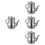 4Pcs Stainless Steel Oil Holder Practical Grease Container 8