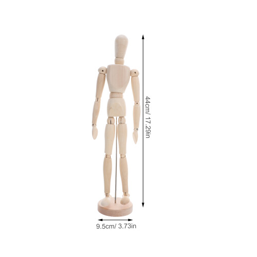 Mannequin Bois Articulé Multipositions Beige Pour Usage 2