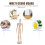 Mannequin Bois Articulé Multipositions Beige Pour Usage 9