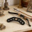 3Pièces Support Cuir Noir Pour Poignet Arc Recourbé Compound 6