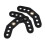 3Pièces Support Cuir Noir Pour Poignet Arc Recourbé Compound 9