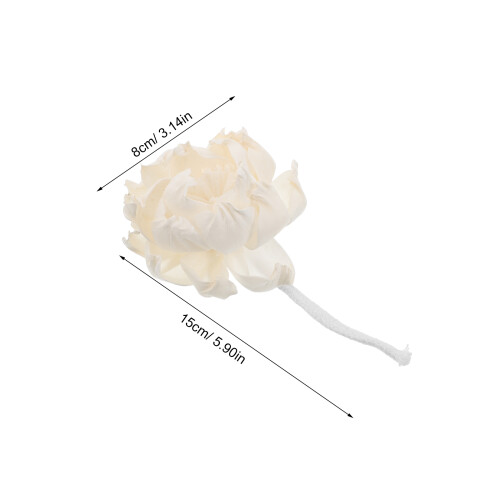 4Pcs Elegant White Flower Scent Diffuser Sticks for Bedroom & Office 1