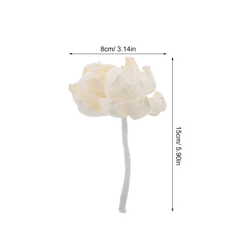 4Pcs Elegant White Flower Scent Diffuser Sticks for Bedroom & Office 2