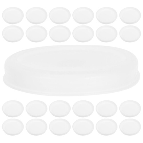 200Pcs White Plastic End Caps for Mailing Tubes Kraft Cardboard Covers 2