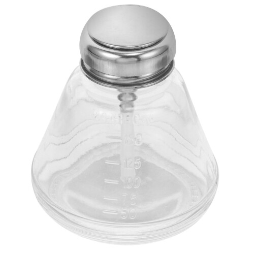5Pcs Compact Transparent Glass Refillable Press Bottles for Travel Use 1