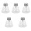 5Pcs Compact Transparent Glass Refillable Press Bottles for Travel Use 5