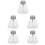 5Pcs Compact Transparent Glass Refillable Press Bottles for Travel Use 8