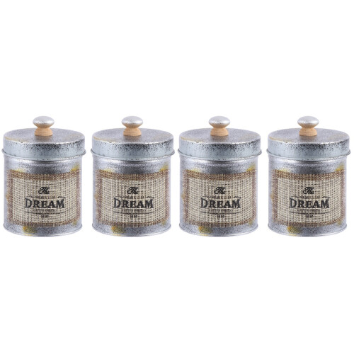 4Pièces Pot Rétro Multiusage Pour Bonbons Rangement Cuisine 1
