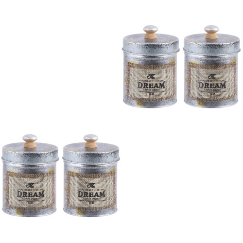 4Pièces Pot Rétro Multiusage Pour Bonbons Rangement Cuisine 2