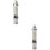 2Pcs Portable Metal Whistle Silver Emergency Survival Referee Keychain 8