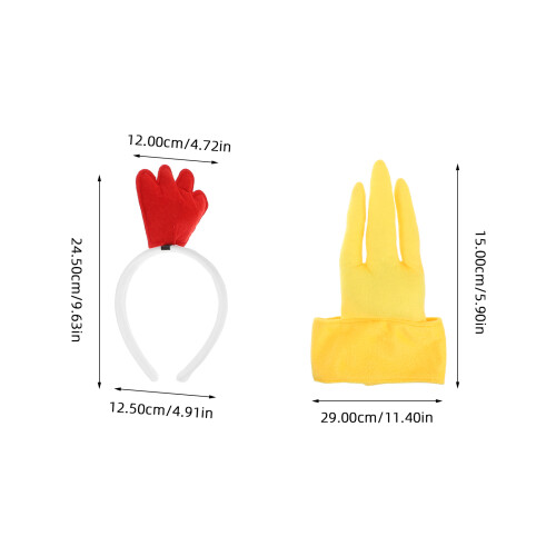 4Sets Assorted Color Cloth Performance Chick Costume with Cockscomb 1