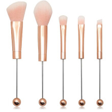 5Pieces Beadable Makeup Brushes Silicone Beads DIY Makeup Cosmetic Brushes Beaded Brushes Kit for DIY