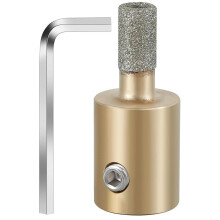 Glass Grinder Bits, 1 3/4 1/4 Inch Stained Glass Diamond Grinder Bit  Tools with Hex Wrench, (1/4 Inch)