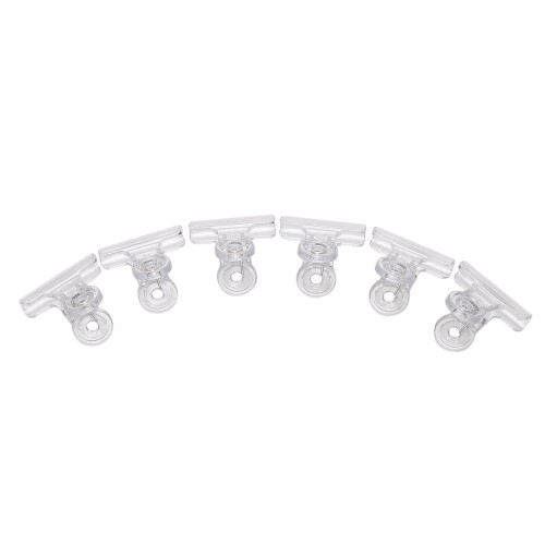 6Pcs/Set Rusian C Curve Nail Pinching Clips Multi Function Tool Acrylic Nails Pinchers Transparent