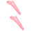 2Pcs Lovely Pink Plastic Cat Spoon Lightweight Feeding Accessory 9