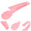 2Pcs Lovely Pink Plastic Cat Spoon Lightweight Feeding Accessory 10