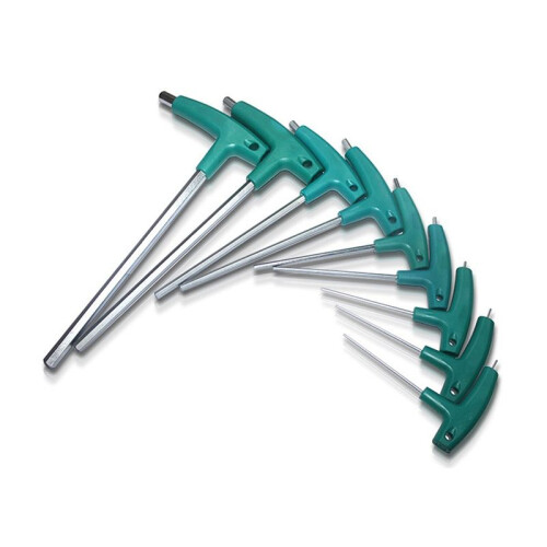 9PCS kit hardware hexagon socket T screw nut wrench T handle with storage bag forging tool