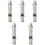 5Pcs Outdoor Metal Whistle Silver Keychain Multipurpose 5