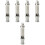 5Pcs Outdoor Metal Whistle Silver Keychain Multipurpose 6