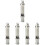 5Pcs Outdoor Metal Whistle Silver Keychain Multipurpose 7
