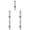 5Pcs Outdoor Metal Whistle Silver Keychain Multipurpose 8