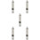 5Pcs Outdoor Metal Whistle Silver Keychain Multipurpose 10
