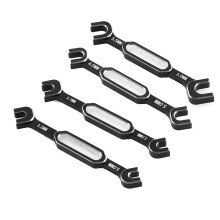 Wrench Adjustment Push Rod Wrench Turnbuckle Nut End Joint Remover Tool for RC Car 3/3.2/3.5/3.7/4/5/5.5/6mm-Black