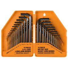 30-Piece Hex Key Set Wrench Metric Inch Hex Tool Hex Key Wrench