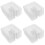 24Pcs Universal Clear Food Pan Lids with Handle Reusable 7