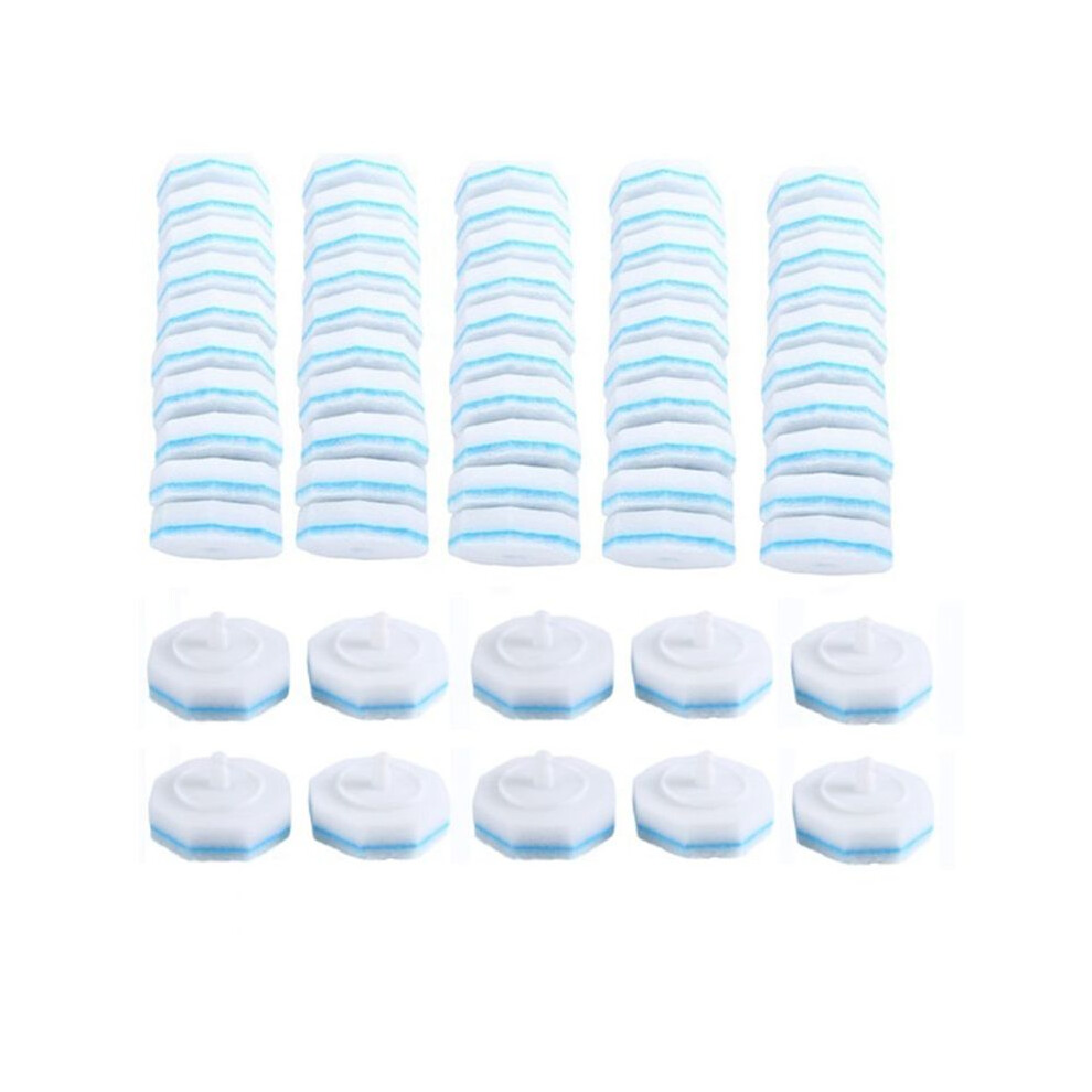 Tlily 60 Counts Upgraded Toilet Brush Wand Disposable Toilet Cleaning Wand Refills Bowl Scrubbers Heads