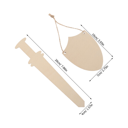 2Sets Schild En Set Khaki Materiaal Knutselen 1