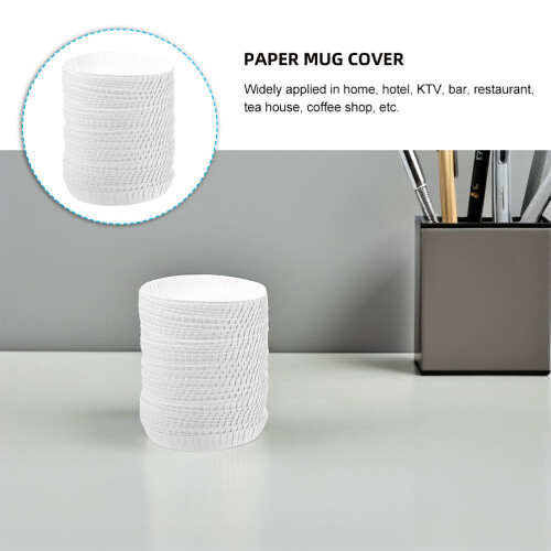 300Pièces Couvercles Blancs Pour Tasses Jetables Usage À 2