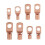 140pcs Wire Lug Connector Ring SC6-25 Copper Connectors Bare Cable Electric Crimp Terminal Connector Kit 3