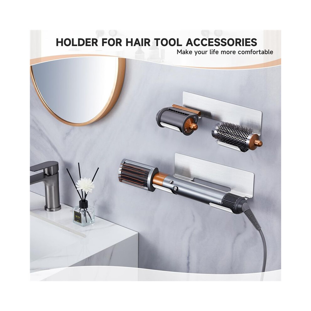 Hair Tool Organizer Wall Mount, Hair Dryer Holder for Curling Wand Accessories, Hair Straightener Holder Organizer