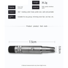 2Pcs Manual Nose Hair Trimmer Nostril Shaving Cleaners Portable Nose Hair Trimmer
