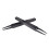 Industries Round Tip Straight Plastic Anti-Static Tweezers Black 30Pcs 6